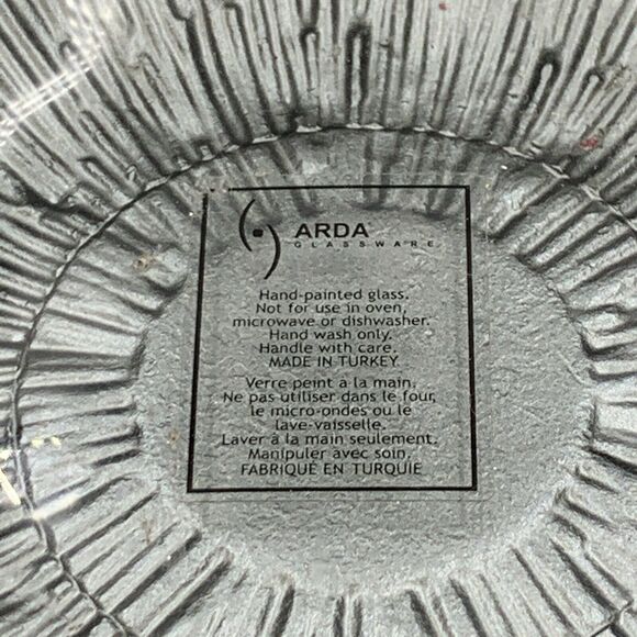 Arda Glassware Silver Handpainted Bowl - Picture 8 of 8